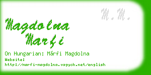 magdolna marfi business card