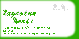 magdolna marfi business card